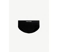 Tom Ford Mens Tom Ford Logo-Print Slim-Fit Stretch-Cotton Briefs Black M