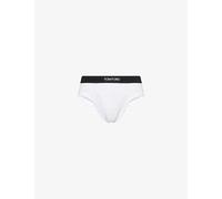 Tom Ford Mens Tom Ford Logo-Print Slim-Fit Stretch-Cotton Briefs White XS