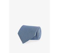 Tom Ford Mens Tom Ford Pattern Weave Silk Tie Azure Blue