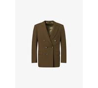 Tom Ford Mens Tom Ford Peak-Lapels Regular-Fit Wool, Cashmere and Silk Blazer Green Wood 40