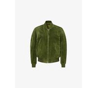 Tom Ford Mens Tom Ford Perforated Cashmere Suede Bomber Jacket Chive 40