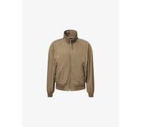 Tom Ford Mens Tom Ford Regular-Fit High-Neck Woven Jacket Olive Green 38