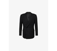 Tom Ford Mens Tom Ford Striped Peak-Lapels Wool Blazer Black 44