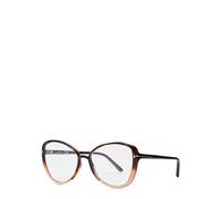 Tom Ford Oversized Optical Glasses, Optical Glasses, Brown Havana, Signature T Insert at Temples, Designer Plaque at Tips, Oversized - One Size