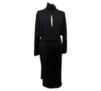 Tom Ford Preloved Cutout Turtleneck Midi Dress In Black Cashmere Black