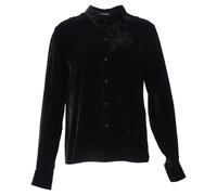Tom Ford Preloved Velvet Long-Sleeve Shirt In Black Viscose Black