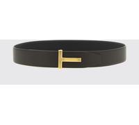 TOM FORD Reversible Calfskin Leather Belt with T Logo Buckle - Size: 90 - male