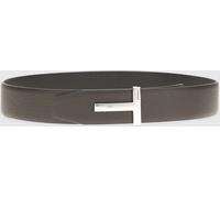TOM FORD Reversible Pebbled Leather Monogram Buckle Belt - Size: 90 - male
