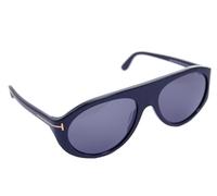 TOM FORD REX-02 Mens Sunglasses TF1001 01A 57mm Large Plastic Square BLACK GREY