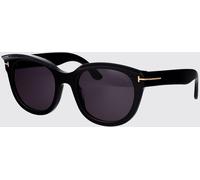 TOM FORD Rounded Cat-Eye Sunglasses in Black Acetate - Size: 54 - female