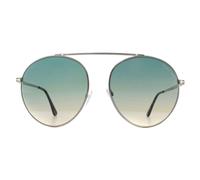 Tom Ford Womens Sunglasses Simone 0571 14W Silver Green Yellow Gradient Metal - One Size