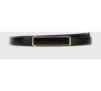 TOM FORD Slim Crocodile-Embossed Calfskin Leather Belt with Buckle - Size: 70 - female