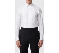 TOM FORD Slim Fit Cotton Poplin Evening Shirt with Pleated Plastron - Size: 44 - male