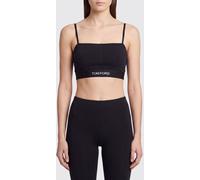 TOM FORD Slim Fit Cropped Top in Modal with Jacquard Logo and Thin Straps - Size: S - female