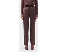 TOM FORD Slim Fit Silk Trousers with Logo Waistband - Size: XL - female