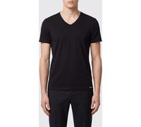 TOM FORD Slim Fit V-Neck T-Shirt in Black Stretch Cotton - Size: M - male