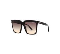 Tom Ford - Square-frame Sunglasses Sabrina, Black, Designer-engraved Graduated Orange Lenses, 100% UV Protection
