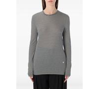TOM FORD striped long sleeve embroidered logo tank top - White 38-40-44