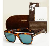 Tom Ford Sunglasses Alberto Brown Tortoise Green Square TF 1077 FT1077 53V 55mm