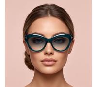 Tom Ford Sunglasses Blue Cat-Eye FT1111 92P Green Gradient 55mm