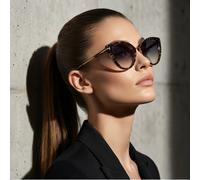 Tom Ford Sunglasses Brown Cat Eye Yellow Gradient FT0868 52B Anjelica-02 57mm