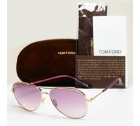 Tom Ford Sunglasses Clark Pilot Gold Pink Mirror Unisex TF 823 FT0823 28U 59mm