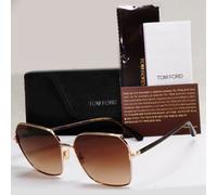 Tom Ford Sunglasses Claudia-02 Gold Brown Gradient Metal FT0839 TF 839 52F [N]