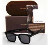 Tom Ford Sunglasses Dax Black Glossy Square Grey TF 751-N FT0751-N 01A 50mm