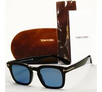 Tom Ford Sunglasses Dax Polarized Black Glossy Square Blue FT0751 TF 751 01V