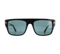 TOM FORD Man TOM FORD FT0907 DUNNING-02 01V Sunglasses Acetate Black Blue Squared Normal