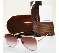Tom Ford Sunglasses Ethan Gold Square Metal Brown Gradient FT0935 TF 935 28F