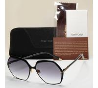 Tom Ford Sunglasses Fonda-02 Hexagon Black Grey Gradient FT0912 TF 912 01B