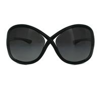TOM FORD Woman FT0009 WHITNEY 01D Sunglasses Injected Black Grey Geometric Polarized