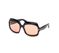 TOM FORD Woman FT1155 REN 05E Sunglasses Acetate Black Brown Geometric Photochromatic
