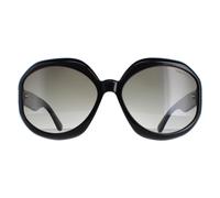 Tom Ford Sunglasses Georgia 02 FT1011 01B Shiny Black Smoke Gradient