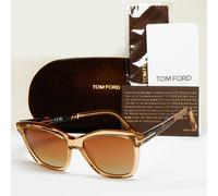 Tom Ford Sunglasses Lucia Honey Transparent Brown Gold FT1087 TF 1087 45F 54mm