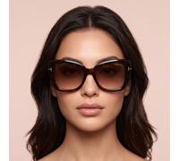 Tom Ford Sunglasses Maeve Dark Havana Cat-Eye Gradient FT1008 TF 1008 52F 55mm