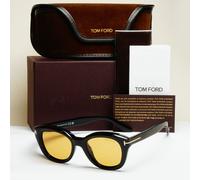 Tom Ford Sunglasses Nika-02 Black Brown Round FT1344 TF 1344 01E 49mm