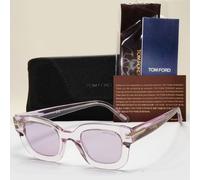 Tom Ford Sunglasses Pia Lilac Pale Transparent Square FT0659 TF 659 78Z 48mm