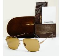 Tom Ford Sunglasses Pierre-02 Gold Brown Square Rimless FT0994 TF 994 32E
