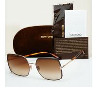 Tom Ford Sunglasses Raphaela Brown Gold Square FT1006 TF 1006 48F 60mm