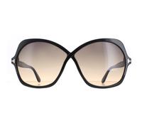 Tom Ford Sunglasses Rosemin FT1013 01B Shiny Black Smoke Gradient