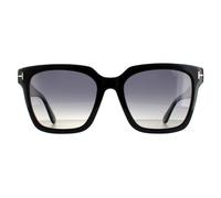 TOM FORD Woman TOM FORD FT0952 SELBY 01D Sunglasses Acetate Black Grey Squared Polarized Shaded