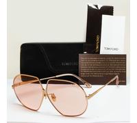 Tom Ford Sunglasses Tara Oversized Rose Gold Pink Large TF 785 FT0785 33E 66mm