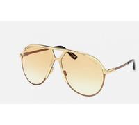 Tom Ford Sunglasses XAVIER FT 1060 30F SHINY GOLD Gradient BROWN Lens 64-14-135