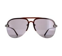 Tom Ford Aviator Mens Shiny Light Brown Smoke Terry 02 FT1004 - One Size
