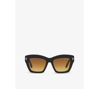 Tom Ford Tom Ford Ft1191 Luna Rectangle-Frame Acetate Sunglasses Black