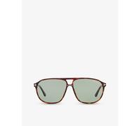 Tom Ford Tom Ford Tr001634 Bruce Tortoiseshell Aviator-Frame Acetate Sunglasses