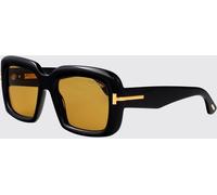 TOM FORD Tortoiseshell Cat-Eye Acetate Sunglasses with Logo Detail - Size: 53 - female