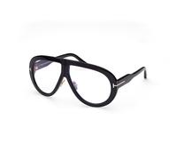 TOM FORD Unisex FT0836 TROY 001 Sunglasses Acetate Black Pilot Normal